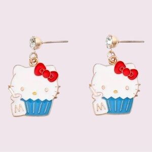 Sanrio Hello Kitty Cupcake Dangle Earrings​